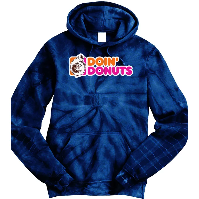 Doin Donuts Funny Racing & Drift Car Enthusiast Tie Dye Hoodie