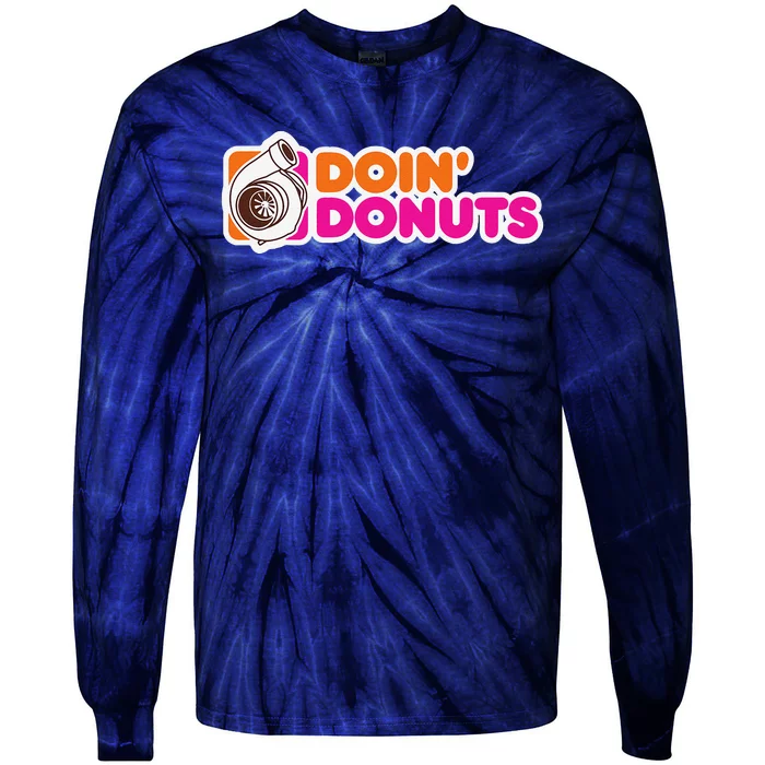 Doin Donuts Funny Racing & Drift Car Enthusiast Tie-Dye Long Sleeve Shirt