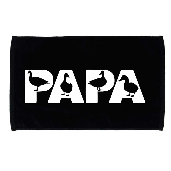 Duck Dad Funny Papa Duck Father Day Gift Microfiber Hand Towel