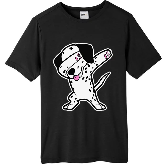 Dalmatian Dabbing Funny Dalmation Dab Dog Dance ChromaSoft Performance T-Shirt