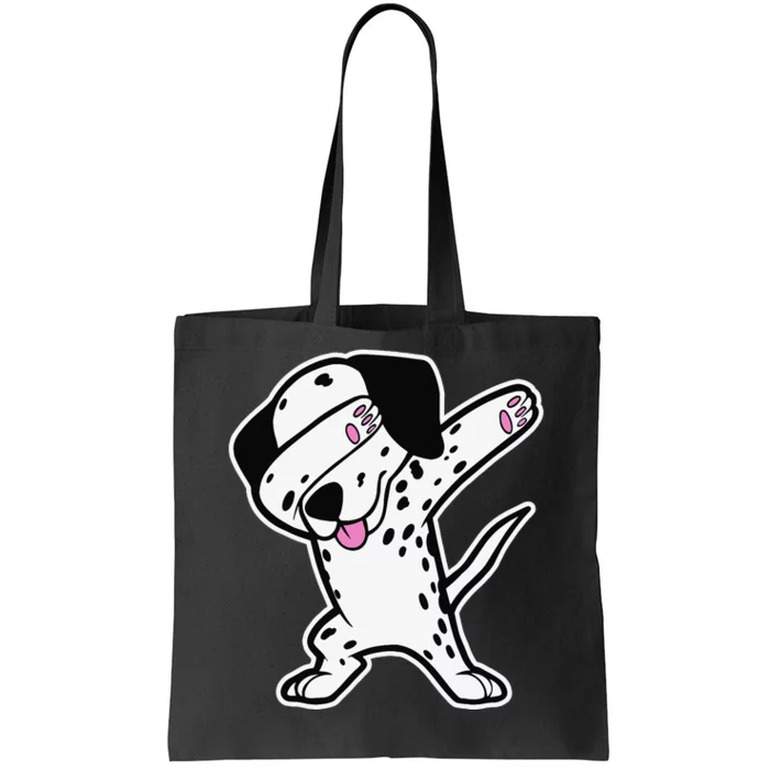 Dalmatian Dabbing Funny Dalmation Dab Dog Dance Tote Bag