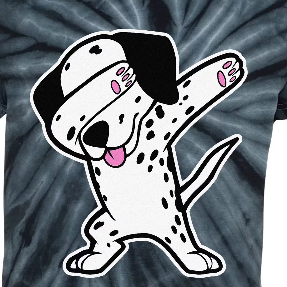 Dalmatian Dabbing Funny Dalmation Dab Dog Dance Kids Tie-Dye T-Shirt