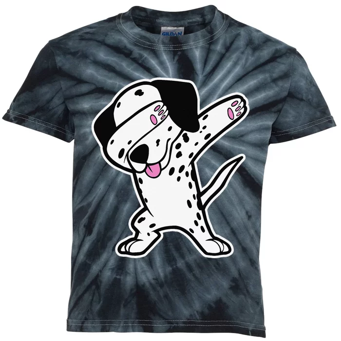 Dalmatian Dabbing Funny Dalmation Dab Dog Dance Kids Tie-Dye T-Shirt