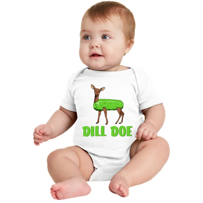 Dill Doe Funny Humor Funny Nature Deer Redneck Baby Bodysuit