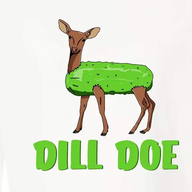 Dill Doe Funny Humor Funny Nature Deer Redneck Cropped Pullover Crew