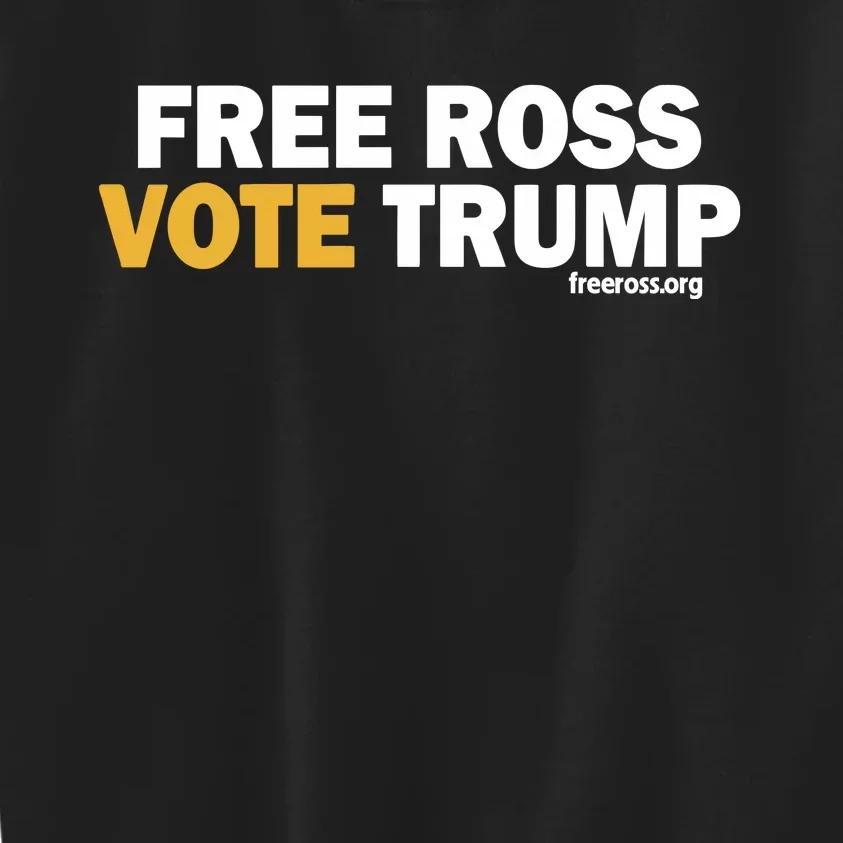 Diligent Denizen Free Ross Vote Donald Trump Kids Sweatshirt