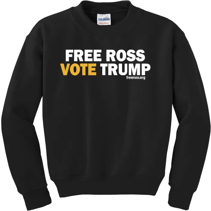 Diligent Denizen Free Ross Vote Donald Trump Kids Sweatshirt