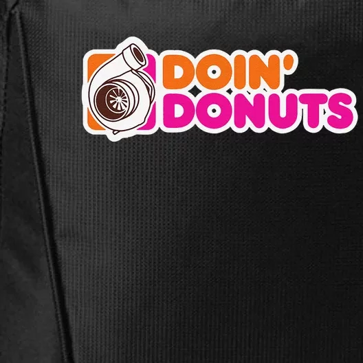 Doin Donuts Funny Racing & Drift Car Enthusiast City Backpack