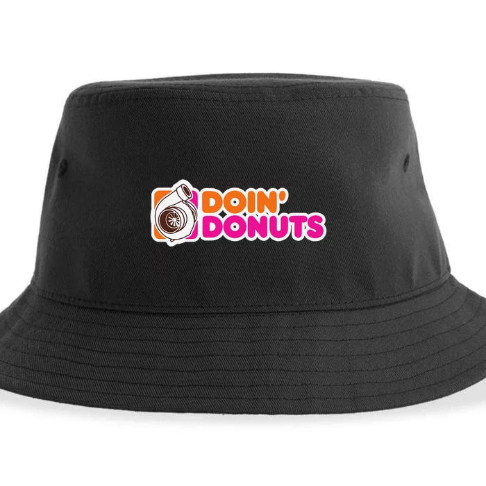 Doin Donuts Funny Racing & Drift Car Enthusiast Sustainable Bucket Hat