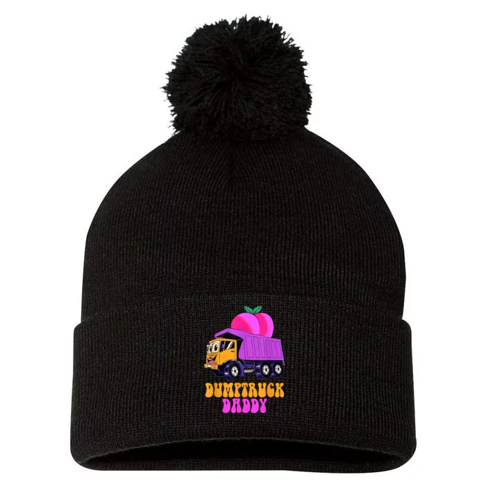 Dumptruck Daddy Funny Pom Pom 12in Knit Beanie