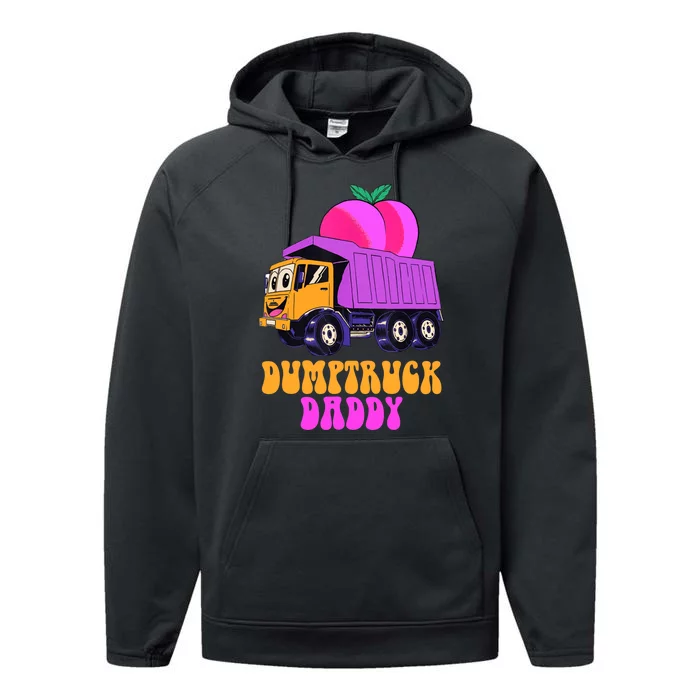 Dumptruck Daddy Funny Performance Fleece Hoodie