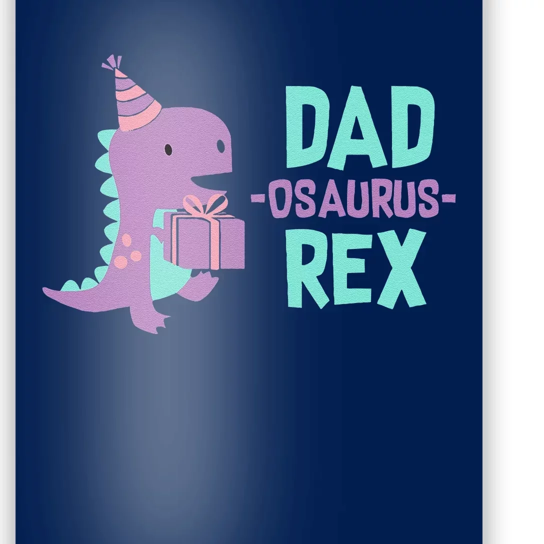 Dad Dinosaur Family Matching Birthday Party Daughter Poster