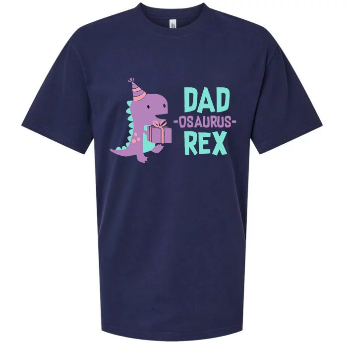 Dad Dinosaur Family Matching Birthday Party Daughter Sueded Cloud Jersey T-Shirt