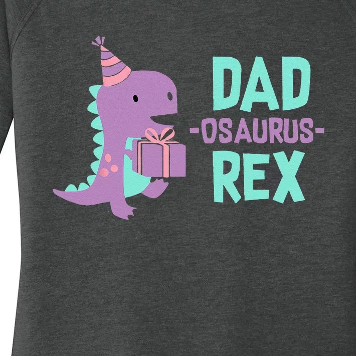 Dad Dinosaur Family Matching Birthday Party Daughter Women's Perfect Tri Tunic Long Sleeve Shirt