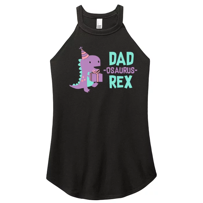 Dad Dinosaur Family Matching Birthday Party Daughter Women’s Perfect Tri Rocker Tank