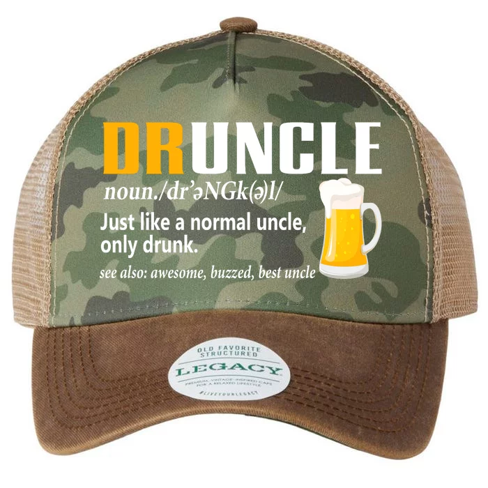 Druncle Definition Funny Gift For Uncle Present Novelty Legacy Tie Dye Trucker Hat