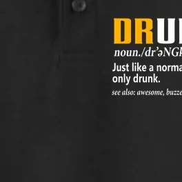 Druncle Definition Funny Gift For Uncle Present Novelty Dry Zone Grid Performance Polo