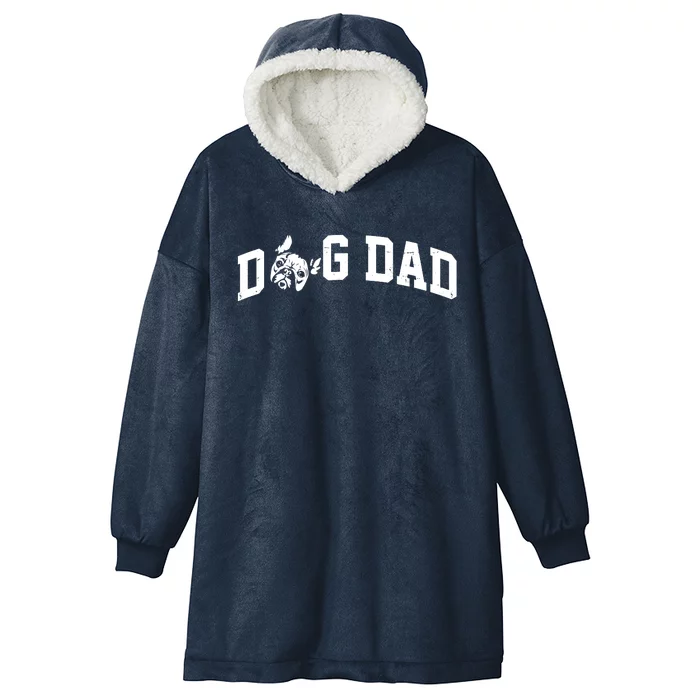 Dog Dad French Bulldog Hooded Wearable Blanket