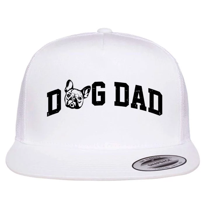 Dog Dad French Bulldog Flat Bill Trucker Hat