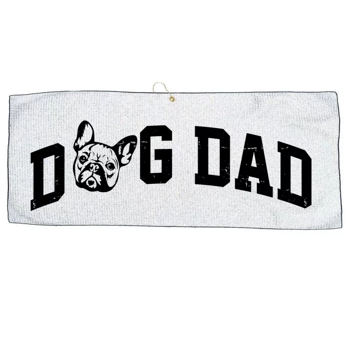 Dog Dad French Bulldog Large Microfiber Waffle Golf Towel