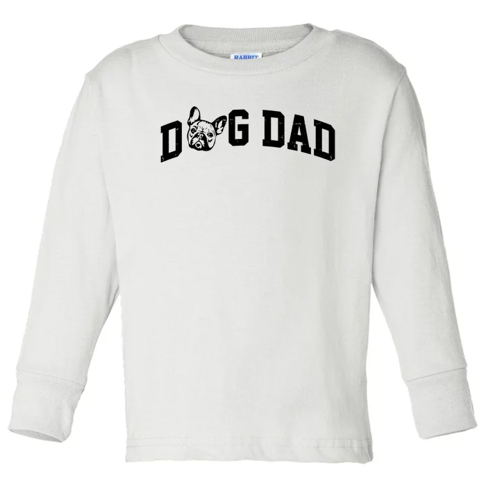 Dog Dad French Bulldog Toddler Long Sleeve Shirt