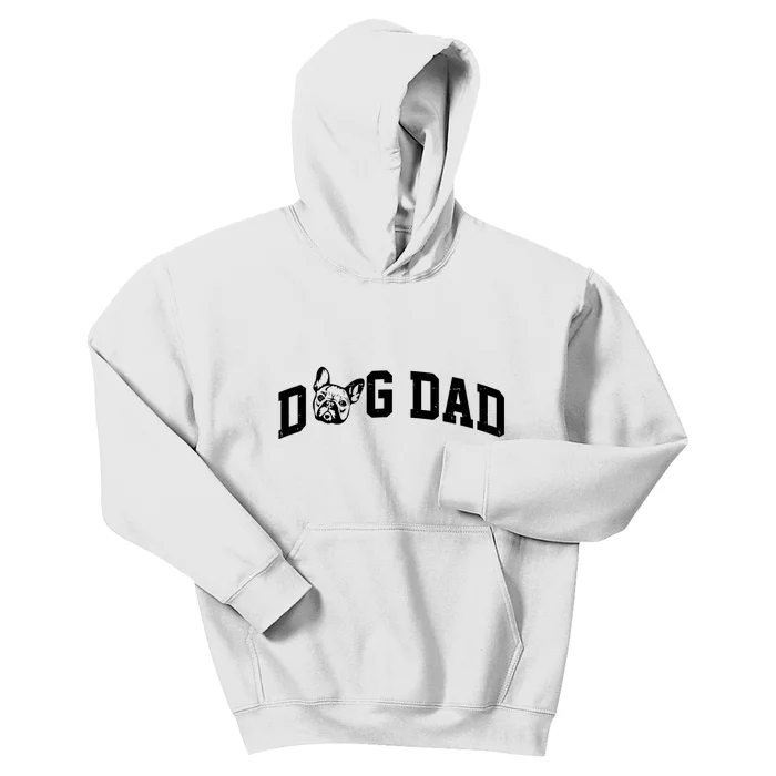 Dog Dad French Bulldog Kids Hoodie