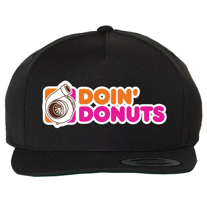 Doin' Donuts Gift Funny Racing And Drift Car Enthusiast Gift Wool Snapback Cap