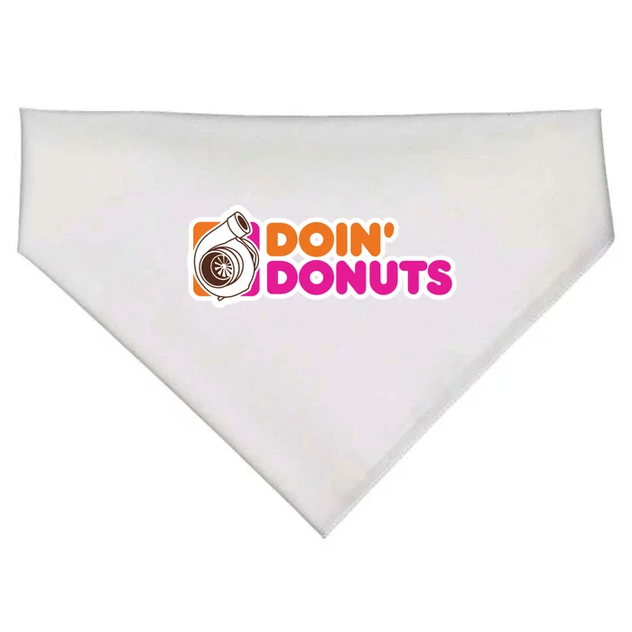 Doin' Donuts Gift Funny Racing And Drift Car Enthusiast Gift USA-Made Doggie Bandana