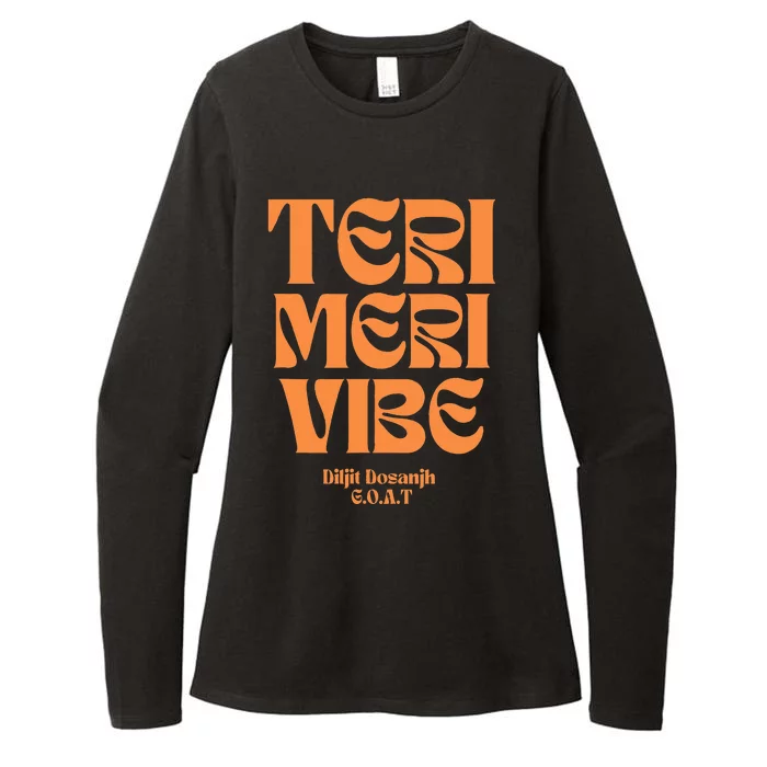 Diljit Dosanjh Goat Typography Womens CVC Long Sleeve Shirt