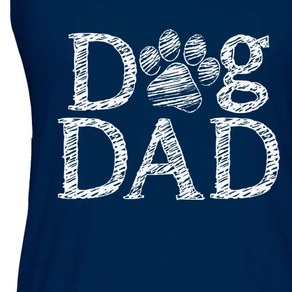 Dog Dad Graphic Father`s Day Dog Lover Ladies Essential Flowy Tank