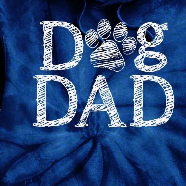 Dog Dad Graphic Father`s Day Dog Lover Tie Dye Hoodie