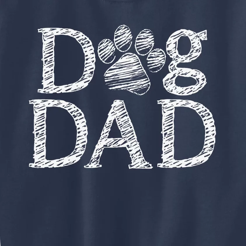 Dog Dad Graphic Father`s Day Dog Lover Kids Sweatshirt