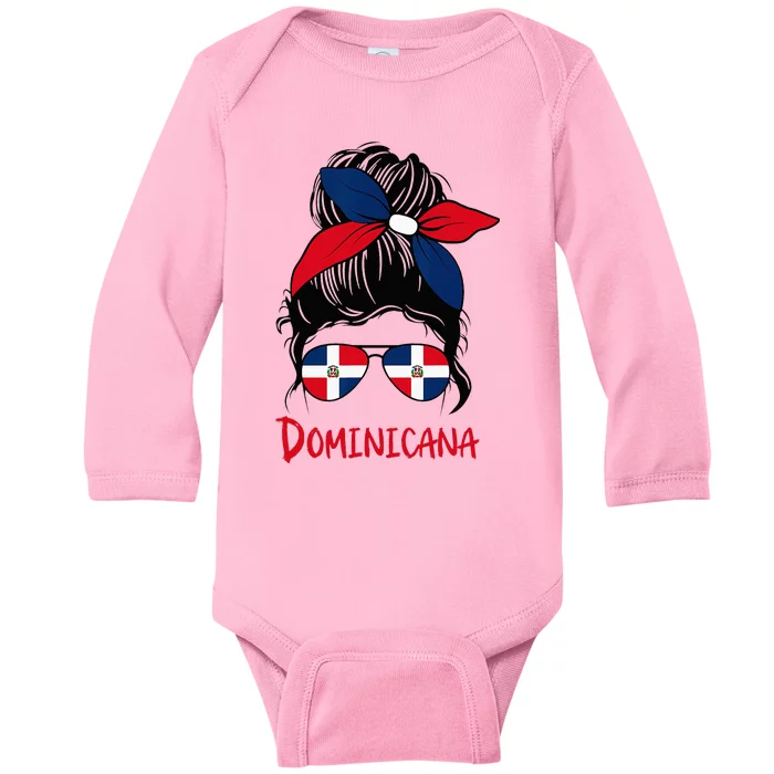 Dominicana Dominican Girl Republica Dominicana Republic Baby Long Sleeve Bodysuit