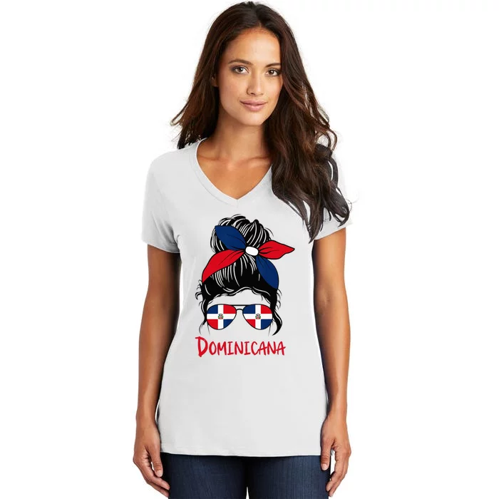 Dominicana Dominican Girl Republica Dominicana Republic Women's V-Neck T-Shirt