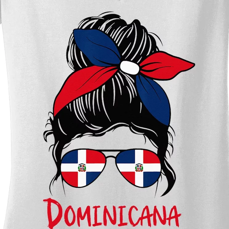 Dominicana Dominican Girl Republica Dominicana Republic Women's V-Neck T-Shirt