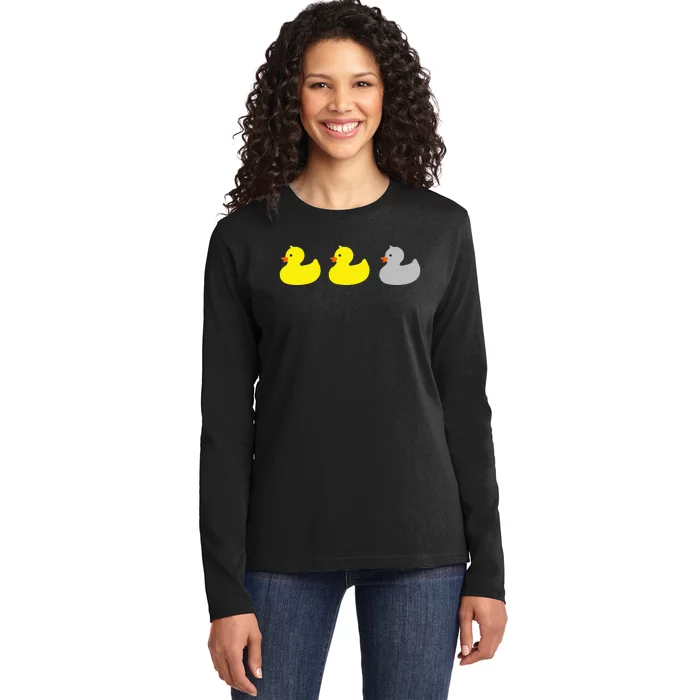 Duck Duck Gray Duck Funny Minnesota Ladies Long Sleeve Shirt