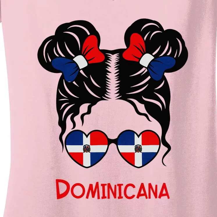 Dominicana Dominican Girl Republica Dominicana Republic Women's V-Neck T-Shirt