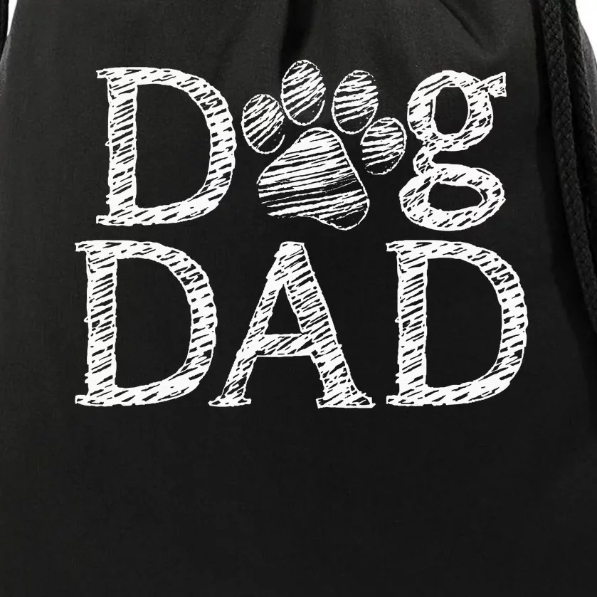 Dog Dad Graphic Father`s Day Dog Lover Drawstring Bag