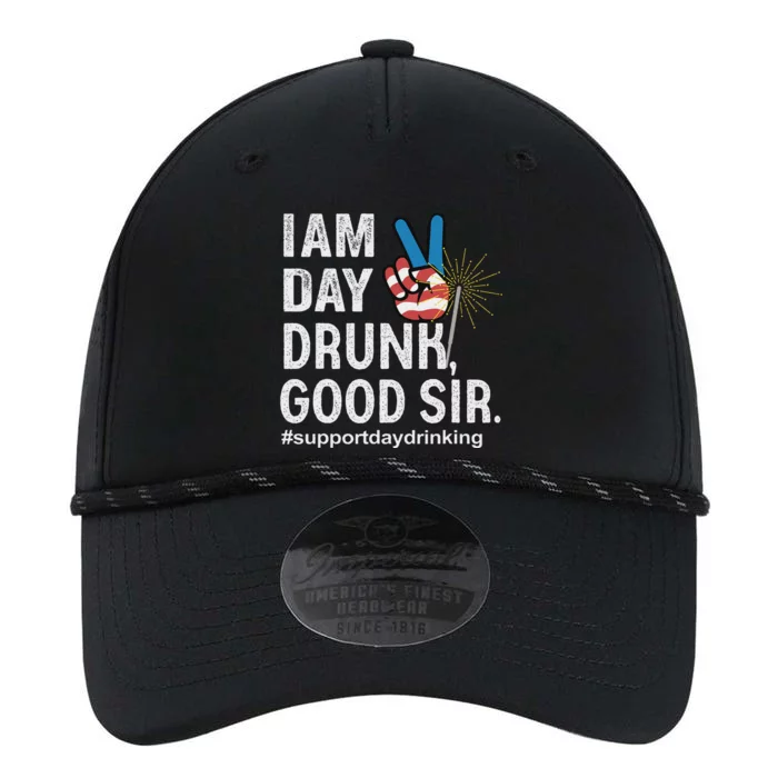 Day Drunk Good Sir Funny 4th Of July Design Performance The Dyno Cap