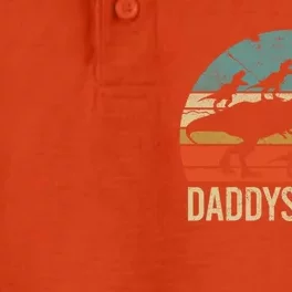 Daddy Dinosaur Gift Daddysaurus Rex 4 Gift Dry Zone Grid Performance Polo