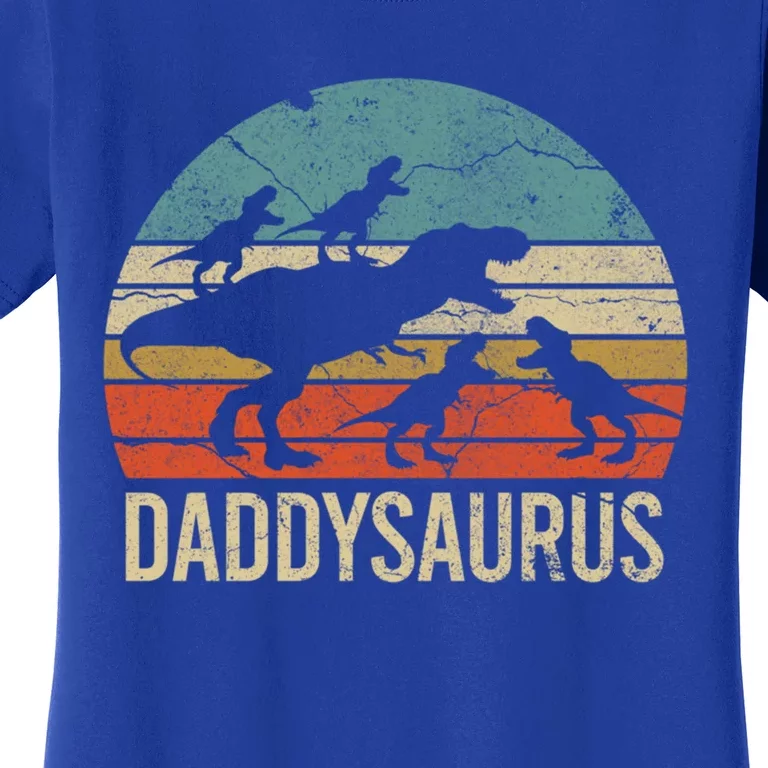 Daddy Dinosaur Gift Daddysaurus Rex 4 Gift Women's T-Shirt