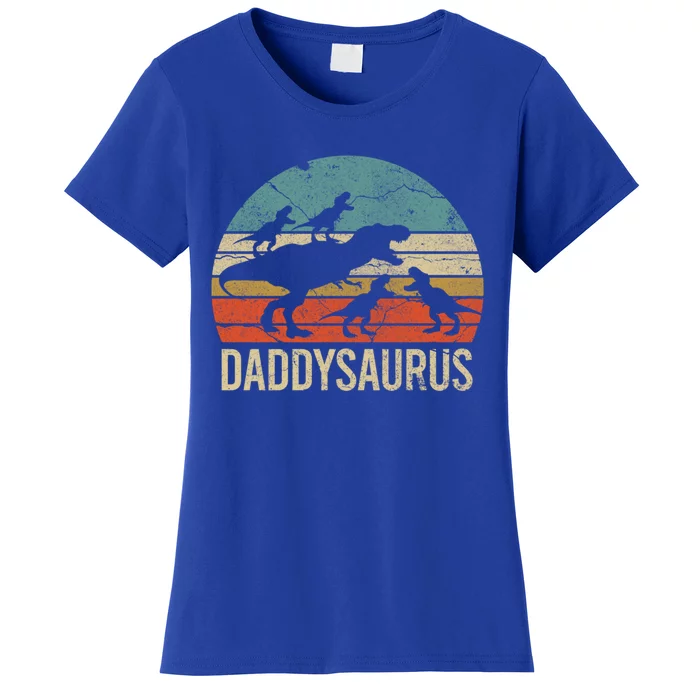 Daddy Dinosaur Gift Daddysaurus Rex 4 Gift Women's T-Shirt