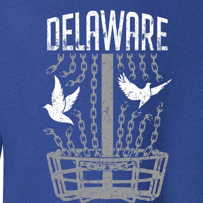 Delaware Disc Golf Player Breaking Chains Birdie Gift Toddler Sweatshirt