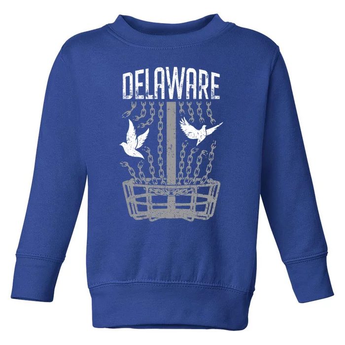 Delaware Disc Golf Player Breaking Chains Birdie Gift Toddler Sweatshirt