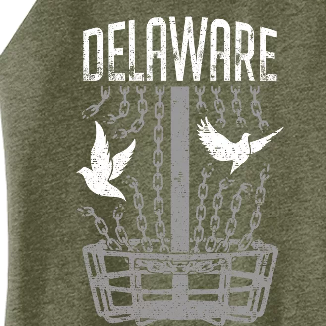 Delaware Disc Golf Player Breaking Chains Birdie Gift Women’s Perfect Tri Rocker Tank