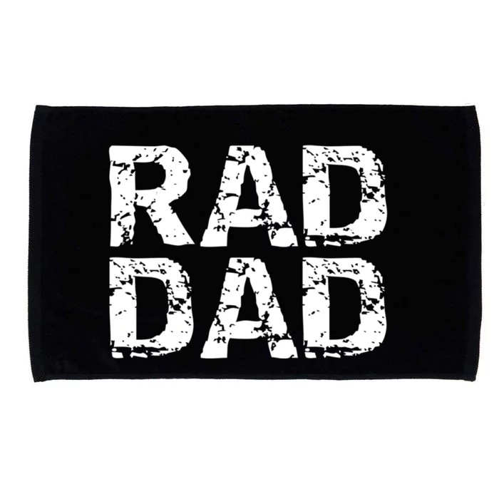 Distressed Dad Gift Retro FatherS Day Quote Vintage Rad Dad Gift Microfiber Hand Towel