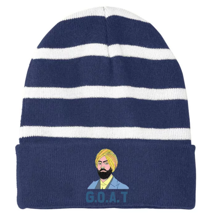 Diljit Dosanjh G.O.A.T. 2 Striped Beanie with Solid Band