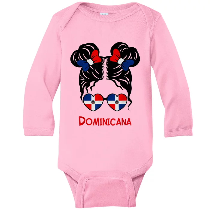 Dominicana Dominican Girl Republica Dominicana Republic Baby Long Sleeve Bodysuit