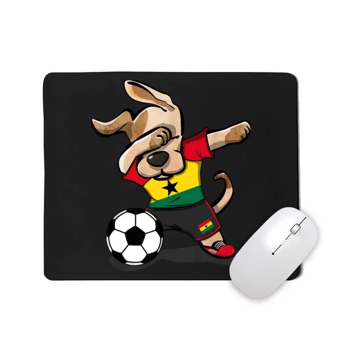 Dabbing Dog Ghana Soccer Fans Jersey Ghanaian Flag Football Mousepad