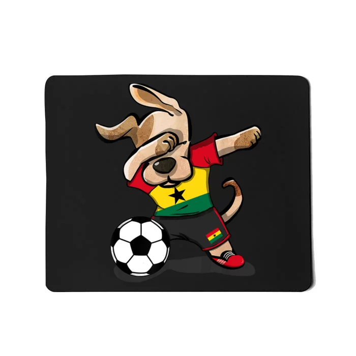 Dabbing Dog Ghana Soccer Fans Jersey Ghanaian Flag Football Mousepad